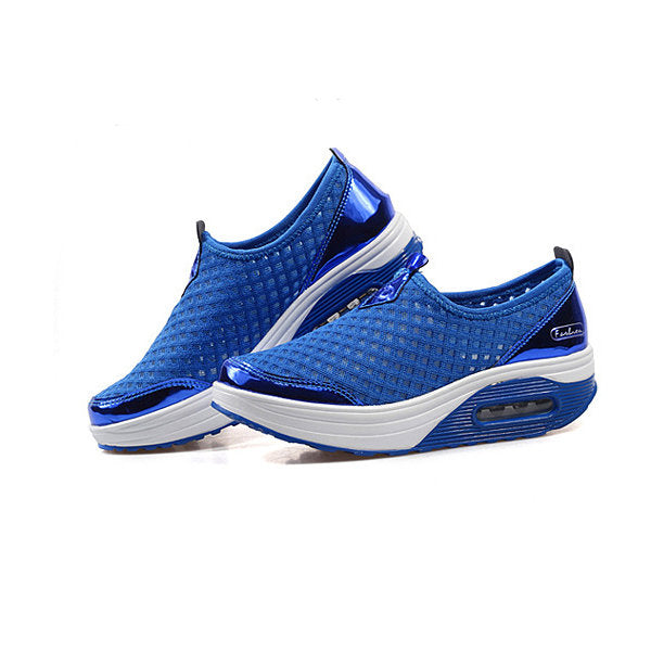 Big Size Mesh Rocker Sole Platform Sport Shoes