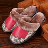 Leather Indoor Plush Home Shoes