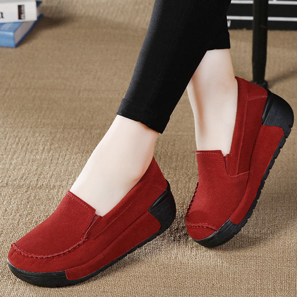 Genuine Leather Platform Shoes