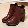 High-Quality Retro Block Heel Boots