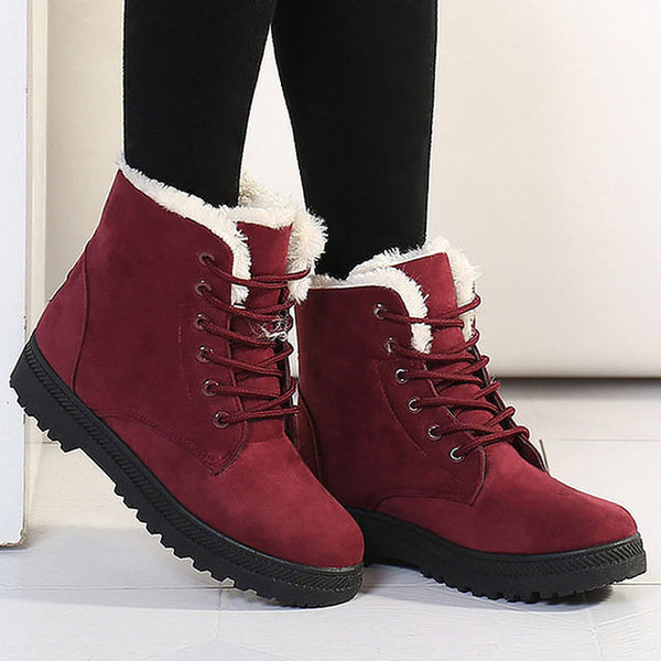 Warm Flat Ankle Boots