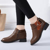 Metal Fashion Block Casual Chelsea Boots