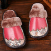 Leather Indoor Plush Home Shoes